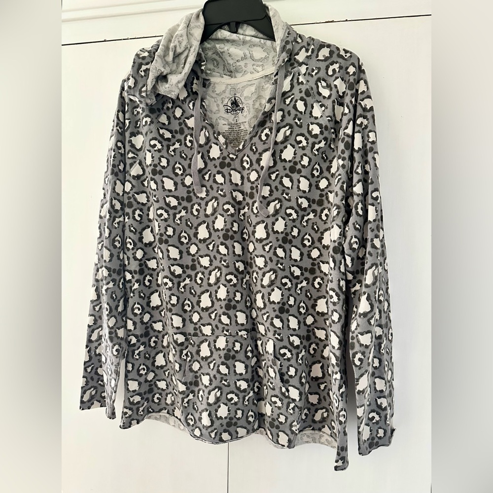 Disney Parks Hidden Mickey Animal Print Kingdom Pullover Hoodie Large